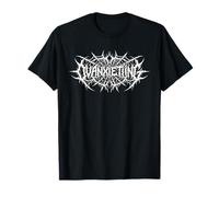 Illegible Death Punk Logo Anxiety Spiky Symmetrical T-Shirt