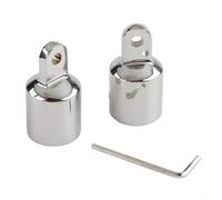 Œillet d'auvent de bateau en acier inoxydable 316 pour tube rond de 20 mm, 22 mm, 25 mm, raccord supérieur robuste de qualité marine avec clé hexagonale en forme de L pour auvent de yacht Bimini (25