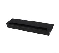 Œillet de bureau en alliage d'aluminium pour une intégration parfaite de la gestion des câbles (noir, 80 mm x 280 mm)