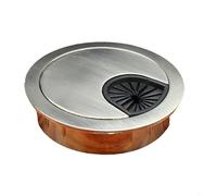 Œillet de câble pour bureaux d'ordinateur, design en alliage de zinc pour câbles de 50 mm, 60 mm, 80 mm, convient pour la maison et le bureau (brossé 60 mm)