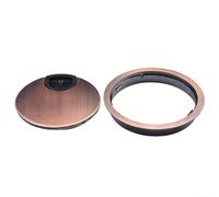 Œillet de gestion des câbles pour bureau - Housse pratique en alliage de zinc avec plaque amovible (bronze rouge, 80 mm)