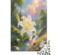 Œillet Puzzle 1000 Pièces Cadeau Unique Fleur Multicolore Fleur colorée Jeu Éducatif Challenge Toy À De Qualité Supérieure Peinture Art pour Adultes Et Enfants À Partir De 14 Ans 38x26cm/1000p