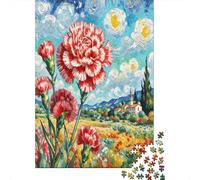 Œillet Puzzle 1000 Pièces Educa Jouet en Bois Cadeau Unique Décoration Intérieure Fleur Multicolore Fleur colorée Jeu Éducatif Challenge Toy Adultes Et Enfants À Partir De 14 Ans 70x50cm/1000p