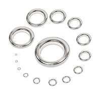 Œillets argentés en laiton avec rondelles,18mm inner 20 sets