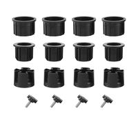 Œillets de rechange pour pied de parasol extérieur, en plastique PEHD avec vis en acier inoxydable pour mâts de 38 mm et 48 mm, compatible avec les parasols de terrasse, balcon, piscine et jardin