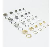 Œillets en laiton massif avec rondelles de 4 mm, 5 mm, 6 mm, 8 mm, rivets métalliques pour travaux manuels, projets de couture, réparation et décoration