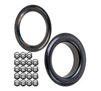 Œillets et Rondelles, Ø 11 mm de diamètre, 20 paires en couleur noir, Boucle antirouille pour lacets, vêtements, accessoires de camping et auvents, bouton en métal, bouton-pression, eyelets, sewing