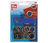 ¿Illets Et Rondelles Laiton 14 Mm 10 Pcs Laiton Antique + Outil De Pose