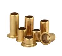 Œillets métalliques en laiton M0.9 M1.3 M1.5 M1.7 M2 M2.3 M2.5 M3 M3.5 M4 M5 M6 Rivets tubulaires creux en laiton Écrou à riveter creux(10mm,M4-20pcs)