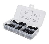 Œillets Noirs, 105pcs Kit D'assortiment Grommemt en Caoutchouc Laveuses de Tuyaux en Caoutchouc Caoutchouc Joint électrique Anneaux