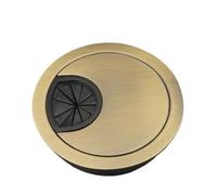 Œillets passe-câbles pour bureau, rangement de câbles pour trous de portail, cache-trou de fil en alliage de zinc Port d'échappement table ordinateur PC bureau rond passe-câble support de ligne 50