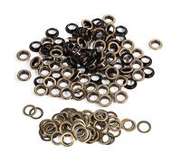 Œillets ronds, 20 ou 100sets Bronze Black Gold Eyelet et œillets Remplacement de l'accessoire de décroation (10mm 100sets)