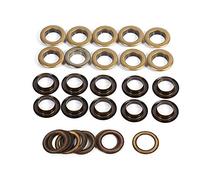 Œillets ronds, 20 ou 100sets Bronze Black Gold Eyelet et œillets Remplacement de l'accessoire de décroation (17mm 20sets)