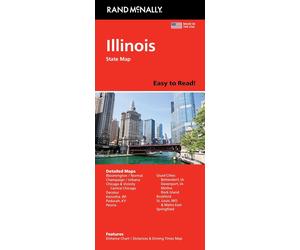 Illinois, carte facile à lire | Rand McNally