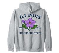 Illinois Flower State Devise souvenir de prairie Fierté de voyage Sweat à Capuche