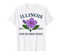 Illinois Flower State Devise souvenir de prairie Fierté de voyage T-Shirt