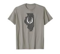 Illinois IL Deer Hunting Shed Antlers Design T-Shirt