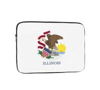 Illinois State Flag Housse pour ordinateur portable de 13 pouces, convient pour les trajets et les voyages.