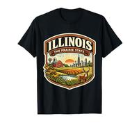 Illinois The Prairie State Souvenir Visiteur Souvenir Voyage T-Shirt