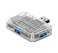Illkjasfc Adaptateur USB C transparent avec port HDTV 4K PD100 W Charge rapide des données 5 Gbit/s Synchronisation USB C Multiports Adaptateur
