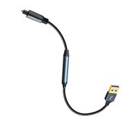 Illkjasfc Adaptateur USB vers son optique SPDIF Convertisseurs numériques SPDIF Port Connecteur pour ordinateur portable Accessoires USB A Fibre optique Câble