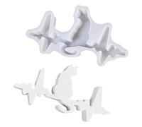 Illkjasfc Artisanal Craft Moulage en élastomère Forme de chat détaillée avec thème Plusieurs matériaux de moulage créatifs Figurine de chat