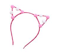 Illkjasfc Bandeau à cheveux avec oreilles de chat pour enfants avec pompons pour prendre des photos Multicolore