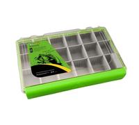 Illkjasfc Boîte de rangement pour leurres de pêche avec séparateurs amovibles, plateau portable