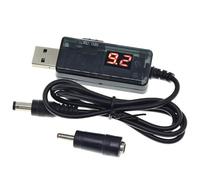 Illkjasfc Câble adaptateur USB vers 9 V/12 V - Affichage LED - Câble module d'alimentation Step Up pour petits ventilateurs et lampes de bureau