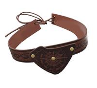 Illkjasfc Cache-œil médiéval en cuir gaufré réglable pour cosplay et fête à thème médiéval