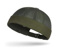 Illkjasfc Chapeau de port vintage punk décontracté unisexe casquettes sans bord réglable respirant crâne pour femme homme sans bord chapeau, b, Taille unique