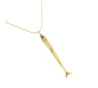 Illkjasfc Collier multifonction en forme de sardine avec pendentif détaillé - Accessoire quotidien - Convient pour une tenue décontractée ou une fête - Bijoux uniques en forme de poisson