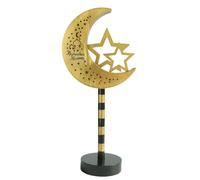 Illkjasfc Décorations en bois complexes du Moyen-Orient pour festival religieux Éclairage Texture bois Convient pour les fêtes de l'Aïd