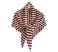 Illkjasfc Écharpe surdimensionnée en laine pour femme - Châle d'hiver doux et chaud - Triangulaire - Pour temps froid - Châle en laine pour femme - Mode d'hiver, Rayures rouges., taille unique