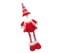 Illkjasfc Figurine rétractable en peluche pour décoration de Noël, poupée de vacances télescopique pour la maison, le bureau et la salle de classe, ornement de vacances en polyester