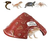 Illkjasfc Herpeton Maison décorative pour crapauds marins tortues caeciliennes pour petits animaux pour terrariums