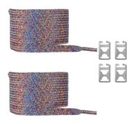 Illkjasfc Lacets de chaussures élastiques réglables scintillants sans nouer avec verrou de dissimulation en métal pour chaussures de sport, adultes, personnes âgées, enfants, Couleur perle, Taille