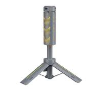 Illkjasfc Lampe d'extérieur pliable 8000 mAh à intensité variable ABS pour jardin, barbecue, urgences, activités nocturnes, lampes LED effet flamme