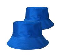 Illkjasfc Lot de 2 bobs blancs pour homme et femme - Protection solaire - Protection solaire, bleu marine, Taille unique