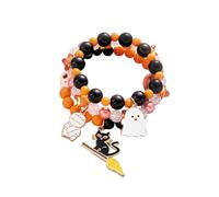 Illkjasfc Lot de 3 bracelets à breloques en alliage pour fête costumée et Halloween, taille unique, Comme décrit