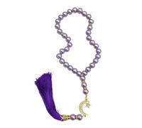 Illkjasfc Lot de 33 perles de prière élégantes en verre faites à la main pour les musulmans, bijoux pour cérémonies religieuses ou prières au quotidien, taille unique, Comme décrit