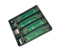 Illkjasfc Lot de 4 boîtiers d'alimentation 3,7 V 18650 avec protections de tension pour appareils électroniques 16 V 5 A sans soudure Boîtier d'alimentation sans interruption