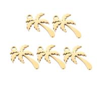 Illkjasfc Lot de 5 breloques élégantes en forme d'arbre de noix de coco pour loisirs créatifs et accessoires de personnalisation