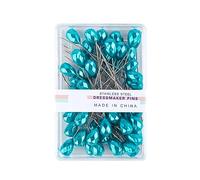 Illkjasfc Lot de 50 épingles à coudre de 5,1 cm à tête de diamant colorées, longues et droites pour projets de couture, bijoux, accessoires de vêtements