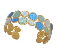 Illkjasfc Manchette en acier réglable en forme de goutte d'huile, bijou unisexe léger pour une tenue décontractée et formelle, bijoux de poignet tendance pour femme, cadeau, taille unique, Comme