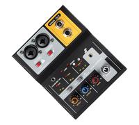 Illkjasfc Mélangeur auditif USB à double entrée avec commandes sonores indépendantes Échantillonnage clair 384 kHz pour les configurations de streaming Mixeur auditif USB