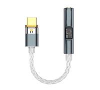 Illkjasfc Petit amplificateur de casque de type C Hifi Adaptateur auditif numérique pour smartphones PC et ordinateurs portables Payeurs de musique audio haute résolution