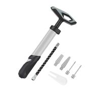 Illkjasfc Pompe à air portable pour ballons de sport, équipement de natation avec tuyaux à aiguilles et buse facile à prendre en main