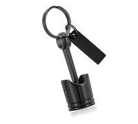 Illkjasfc Porte-clés en métal avec piston pour animal de compagnie - Porte-cendres créatif - Design mécanique - Ouverture facile
