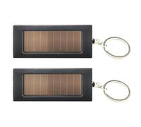 Illkjasfc Porte-clés solaire transportable avec lumière LED pour randonnée, activités en plein air, ensemble de survie dense